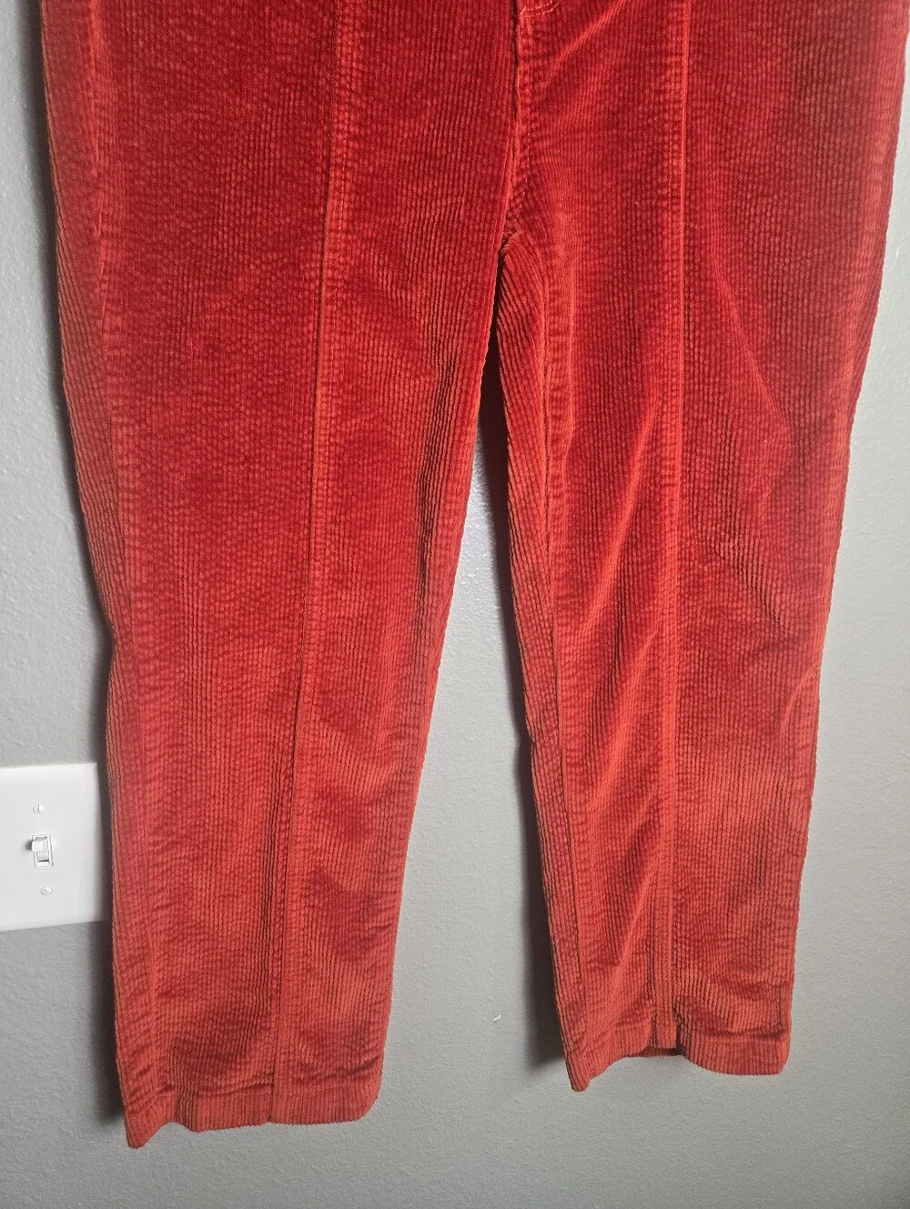 Judy Blue Ankle Straight Corduroy Red Orange Jeans Size 15/32